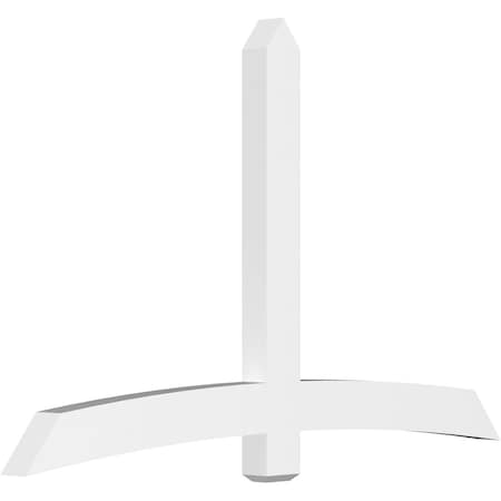 Ekena Millwork Bellingham Architectural Grade PVC Gable Bracket, 84"W x 52 1/2"H x 4"D x 6"F, 15/12 Pitch GBP084X53X0406BEL00
